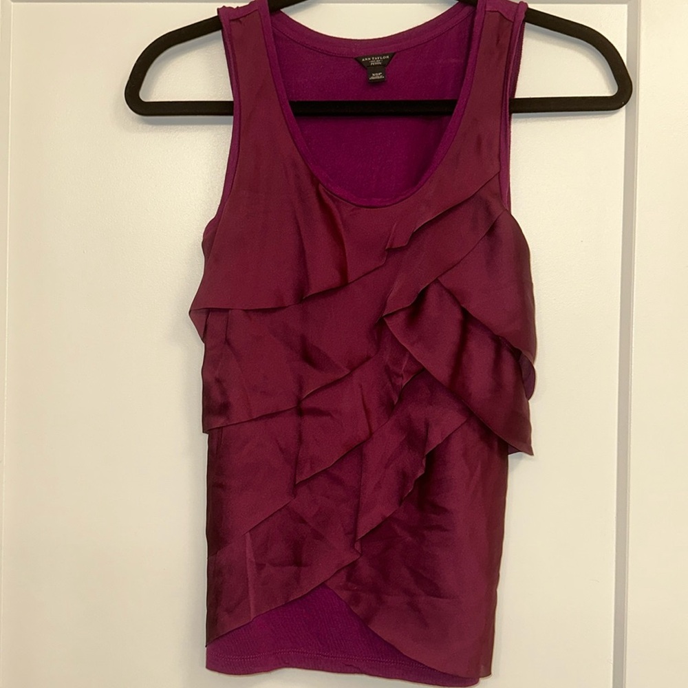 Ann Taylor Magenta Purple Blouse